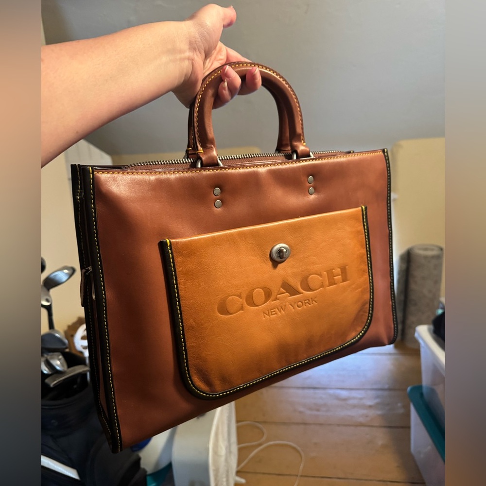 One of a Kind Coach Rogue Upcrafted Briefcase
